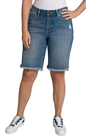 Ulla Popken Damen, große Größen, Jeans-Bermuda ,44