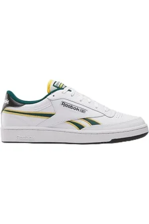 Reebok Unisex Club C Revenge Sneaker,Weiß Fierce Gold Collegiate Green,35 EU