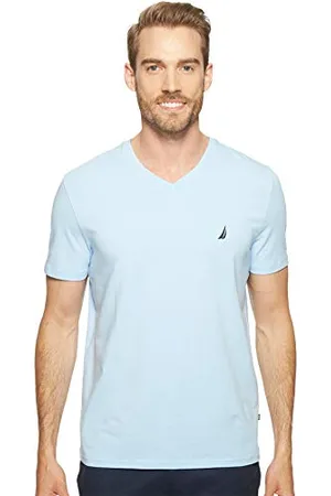 Nautica Herren Short Sleeve Solid Slim Fit V-Neck T-Shirt, , XX-Large