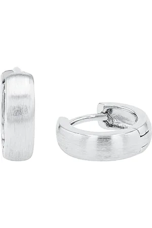 Amor Creolen 925 Sterling Unisex Damen Herren Ohrschmuck, 1,4 cm, , Kommt in Schmuck Geschenk Box, 2023069