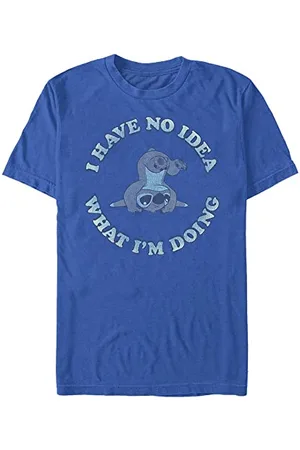 Disney Unisex Lilo & Stitch No Idea Organic Short Sleeve T-shirt, , L