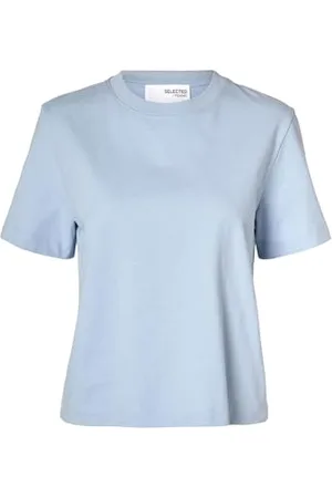SELECTED Damen Slfessential Boxy Tee Noos T-Shirt, , S EU