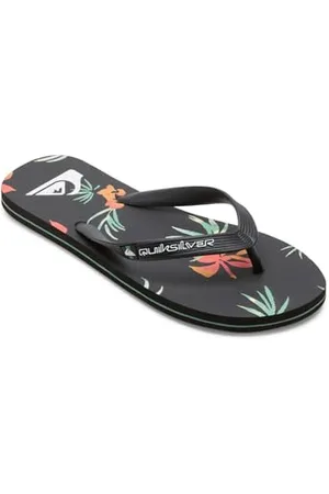 Quiksilver Herren Molokai Art Sandale, Black/Orange/Green, 39 EU