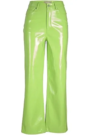 JJXX Damen JXKENYA HW Straight Faux Leat Pants NOOS Hose, , XL