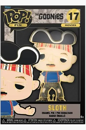 FUNKO Loungefly POP! Large Enamel Enamel Pin GOONIES: SLOTH - Sloth - The Goonies Emaille-Nadeln - Niedliche Brosche Zum Sammeln - Für Rucksäcke & Taschen - Geschenkidee - Offizielle Handelswaren