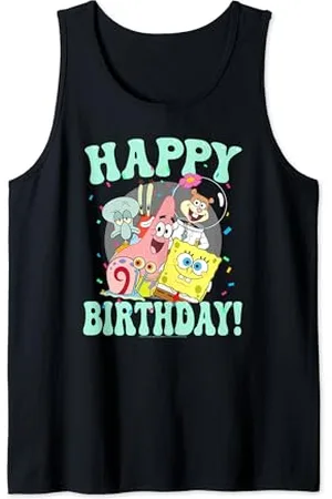Spongebob Happy Birthday Sandy Patrick Squidward Tank Top
