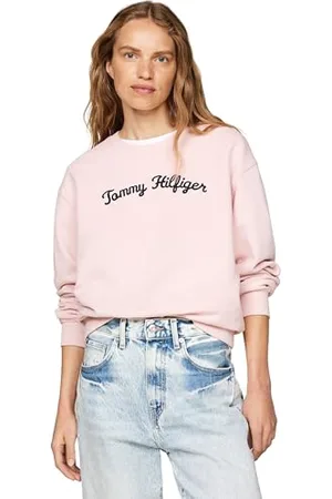 Tommy Hilfiger Damen Sweatshirt Regular ohne Kapuze, , XXL