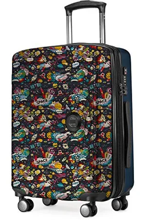 Hauptstadtkoffer Mitte - Handgepäck, 2,9 kg kinderleicht, TSA, Hartschalenkoffer, Trolley 4. Rollen, Handgepäck 55 cm, 42 Liter, Motiv Koffer, SPACE Dunkelblau