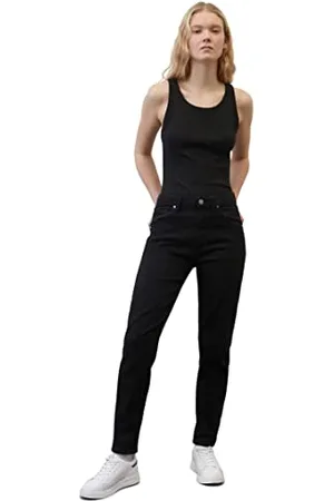 Marc O’ Polo Marc OߴPolo Denim Damen Tanktop mit Stretch-Anteil gerippt, (Black), XXL