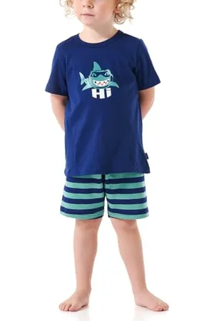 Schiesser Jungen Schlafanzug Set Pyjama kurz-100% Organic Bio Baumwolle-Größe 140 Pyjamaset, , 92