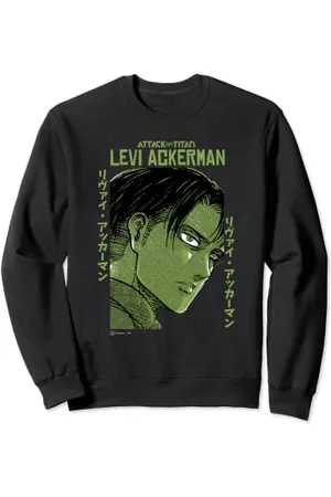 Attack on Titan Levi Ackerman Japanese Manga Face Portrait Sweatshirt