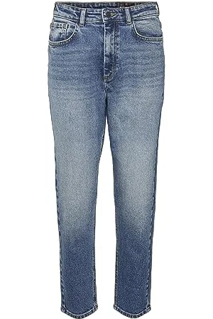 Noisy May Damen Nmmoni Hw Straght Ank Az221db Noos Jeans Solid, , 27W / 30L EU