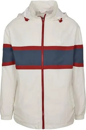 Urban classics Herren TB3690-Crinkle Nylon Anorak Windjacke, White, L