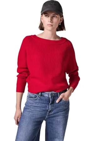 Street one Damen Strickpullover U-Boot-Ausschnitt Langarm Herbst/Winter Frauen Pullover