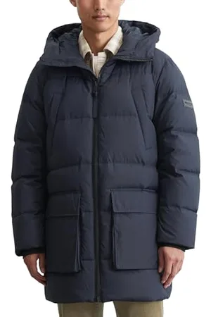Marc O’ Polo Marc OߴPolo Herren Daunenjacke mit Kragen gefüttert, Blau (Dark Navy), XL
