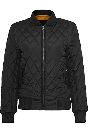 Urban classics Damen Ladies Diamond Quilt Nylon t Steppjacke Jacke, (Black 7), 38 ( Herstellergröße: M)