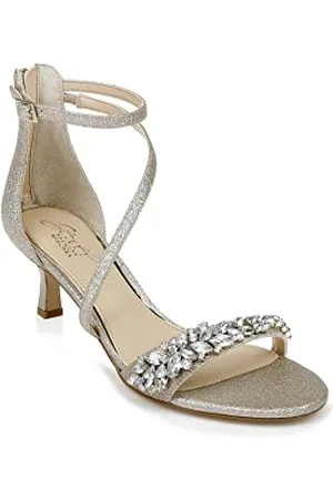 Badgley Mischka Damen Daleyza Sandale mit Absatz, Gold/Glitzer, 39 EU