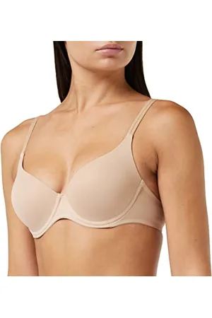 Nur Die Damen T-Shirt T-Shirt BH BH 836050, Einfarbig, Gr. 80A, Beige ( 369)