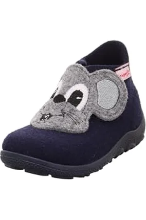 Superfit Jungen - Schuhe HAPPY Slipper, Modern, BLAU/GRAU 8100, 28