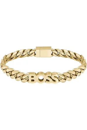 HUGO BOSS Jewelry Gliederarmband für Herren Kollektion KASSY aus Gelbgold mit einem Charm - 1580505M