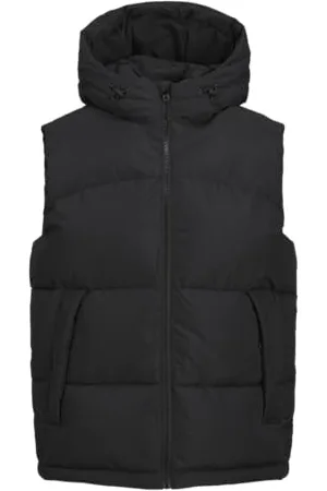 JACK & JONES JACK&JONES Herren JCOAERO Bodywarmer Hood Weste, Black, S