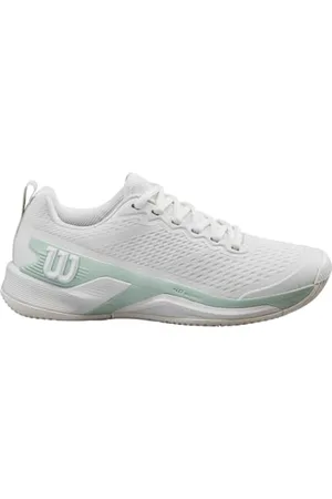 Wilson Damen Rush Pro 4.5 Tennis Shoe, White/Surf Spray/Tofu, 39 1/3 EU