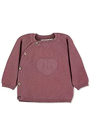 Sterntaler Mädchen GOTS Strick-Jacke Herz Babyjacke, , 56