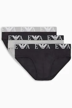 Emporio Armani Herren Stretch Cotton Bold Monogram 3-Pack Brief, , S (3er Pack)
