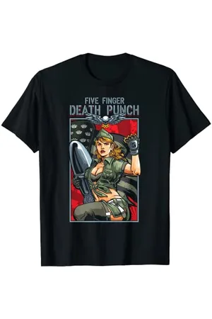 Five Finger Death Punch 5FDP - Patriotic Lady T-Shirt