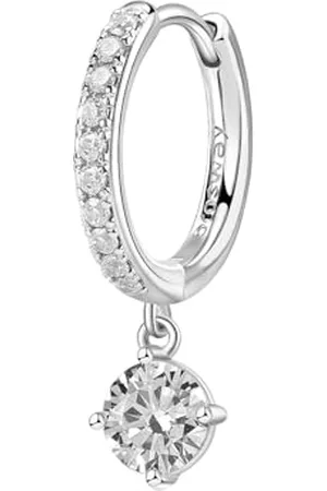 Brosway Damen Einzel Ohrring FANCY aus Edelstahl mit Zirkonia in der Farbe , Länge: 2,5 cm, FIW90