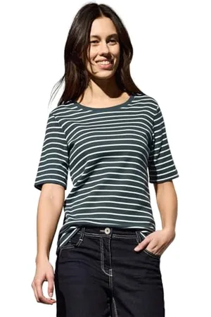 CECIL Damen B322913 Gestreiftes T-Shirt, , Large