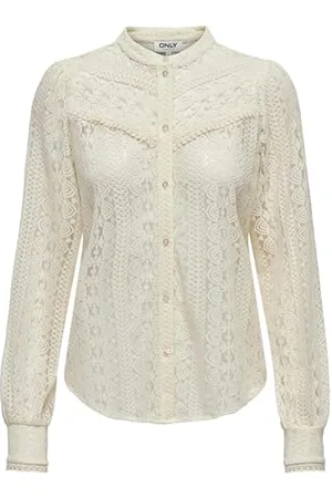 ONLY Damen Onlreba Lace L/S Shirt WVN Noos, , XS