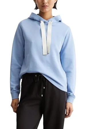 Marc O’ Polo Marc OߴPolo Damen Sweatshirt aus Bio-Baumwolle mit Kapuze, Blau , S