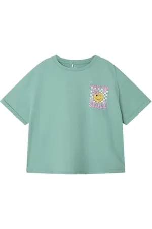 NAME IT Mädchen Nkfkailamos Boxy Top Noos T-Shirt, , 158-164 EU