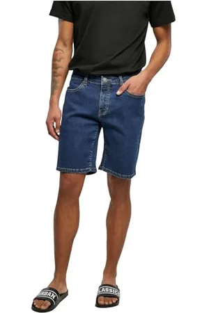 Urban classics Herren TB4156-Relaxed Fit Jeans Shorts, mid Indigo Washed, 32