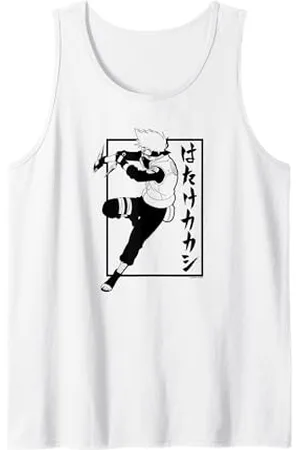 Naruto Shippuden Kakashi with Vertical Kanji Tank Top
