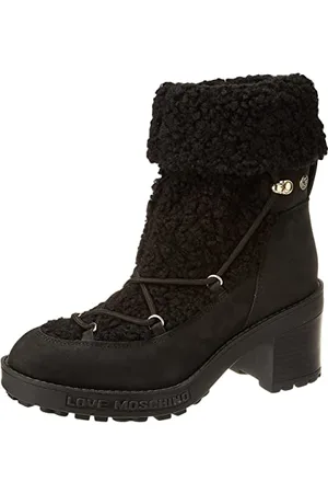 Moschino JA21207G0FIP100A Damen Stiefel , Schwarz (Curly Pl Nero), 38 EU
