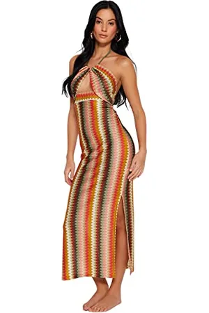 Trendyol Damen Figurbetontes Strickkleid Kleid, , 34