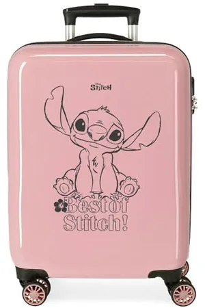 Disney Stitch, Kinderkoffer, Kabinenkoffer, mittelgroßer Koffer, Hartschalenkoffer-Set, ABS-Kunststoff, seitlicher Kombinationsverschluss, 28,4 l, 2 kg, 4 Doppelräder, Handgepäck, Handgepäck, Joumma