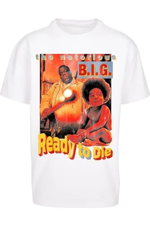 Mister Tee Herren Biggie Ready to Die Oversize Tee XXL White