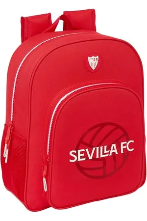 Safta Sevilla FC Schulrucksack für Kinder, anpassbar an den Kinderwagen, ideal für Kinder im Schulalter, bequem und vielseitig, Qualität und Widerstandsfähigkeit, 32 x 12 x 38 cm, , , Estándar