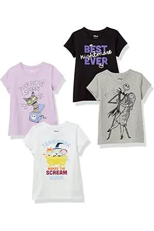 Amazon Disney | Marvel | Star Wars | Frozen | Princess Mädchen Kurzärmelige T-Shirts, 4er-Pack, , 10 Jahre