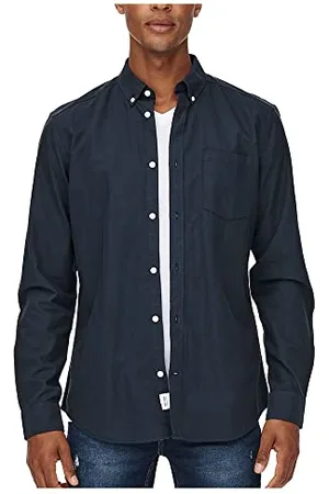 Only & Sons Herren Langarm Hemd ONSNeil Oxford Freizeit Business Männerhemd 22019669 M