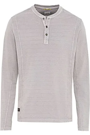 Camel Active Hamley Shirt Langarm Rundhals Struktur silber
