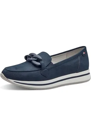QS by s.Oliver Damen Slipper Plateau Bequem, Blau (Navy), 38 EU