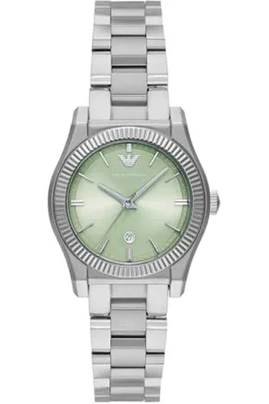Emporio Armani Watch for Women, Three Hand Quartz Movement and 32mm Case Size with Stainless Steel, Leather or Silicone Strap , 32MM