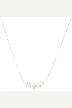Brilio Gentle Silver Necklace with Flowers NCL02W sBS1127, Estándar, Nicht-Edelmetall, Kein Edelstein