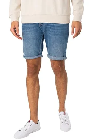 Tommy Hilfiger Herren Jeans Shorts mit Stretch, Blau ( Medium), 27W