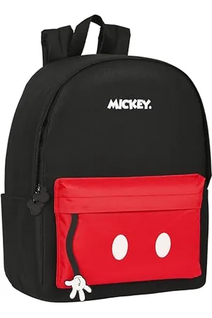 Safta M902 MICKEY MOUSE Mickey Mood Laptop-Rucksack, ideal für Jugendliche verschiedener Altersgruppen, bequem und vielseitig, Qualität und Widerstandsfähigkeit, 31 x 16 x 40 cm, Schwarz und Rot, Unisex Kinder, , Estándar, Casual
