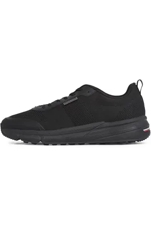 Tommy Hilfiger Herren Runner Sneaker Lightweight Modern Knit Schuhe, (Black), 46